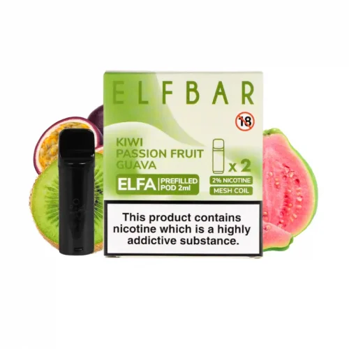 ELF BAR ELFA Pods – Kiwi Passionfruit Guava (キウイ パッションフルーツ グアバ)