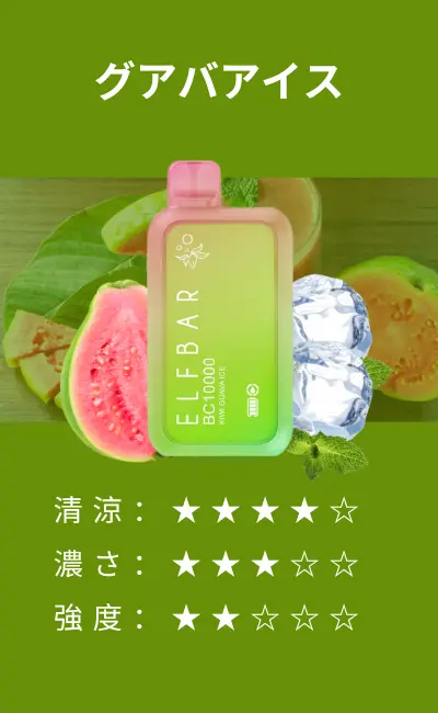 ElfBar BC10000 (Raya D1 Dinmol) – Guava Ice (グアバアイス)