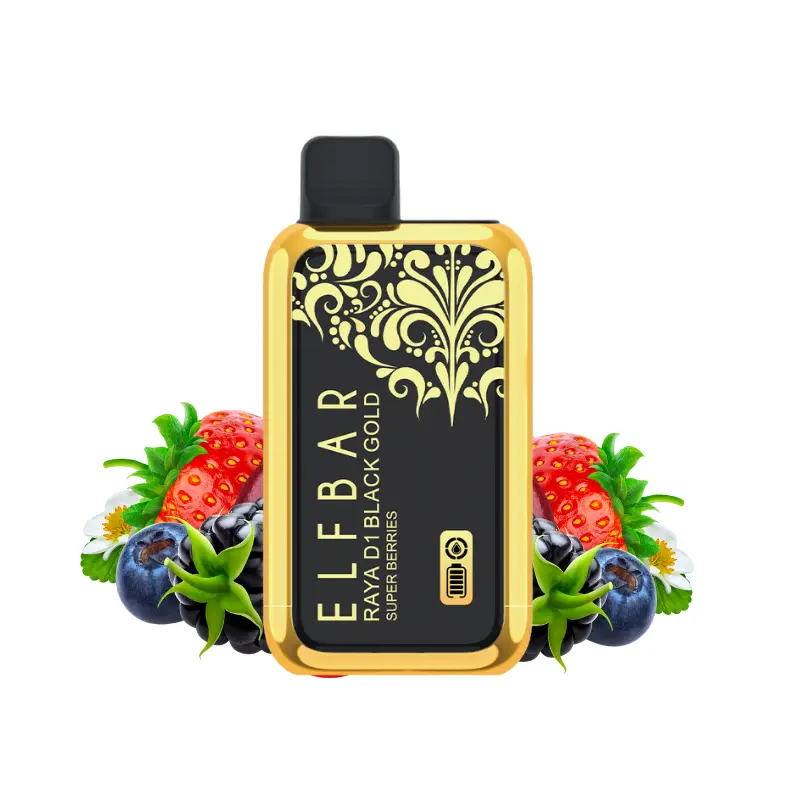 Elfbar Bc10000 (Raya D1 Black Gold) - Super Berries (スーパーベリー) ElfBar BC10000 (Raya D1 BLACK GOLD) - Super Berries (スーパーベリー)
