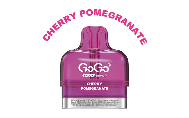Gogo Shock E12000 Pod - チェリーポメグラネート(Cherry Pomegranate) | Elfbar Japan通販店 GOGO Shock E12000 Pod Cherry Pomegranate Flavour